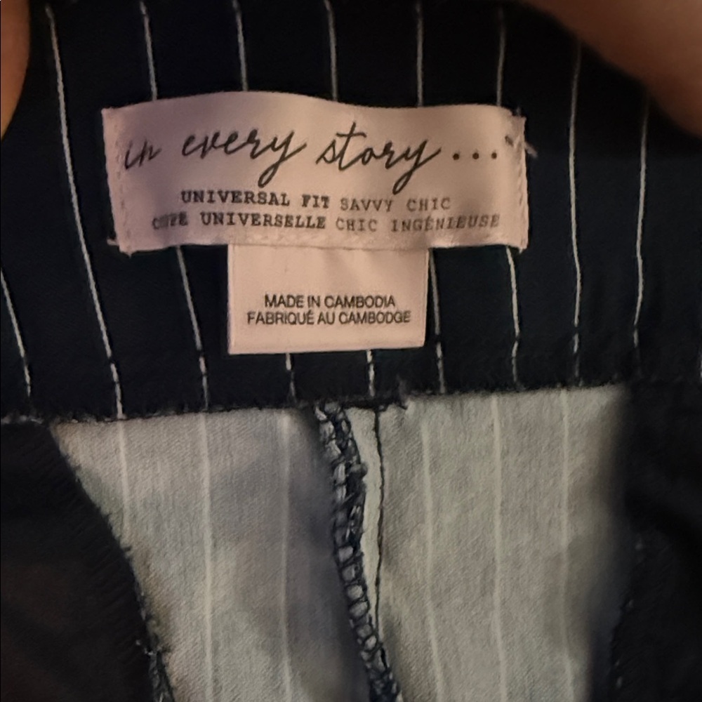 Black and White Striped Pants. Waist 40” Stretchy material - Picture 2 of 6